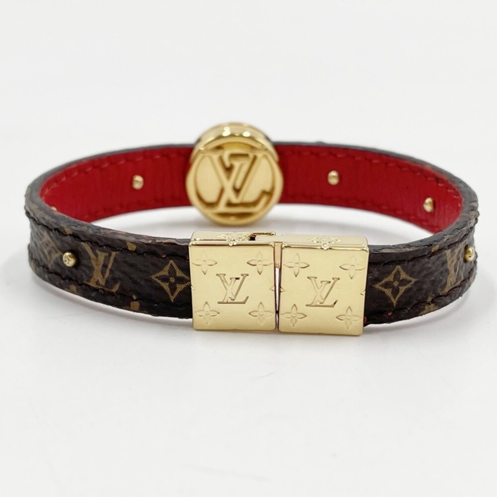 LOUIS VUITTON Brown Monogram Leather Charm Bracelet - Picture 3 of 5